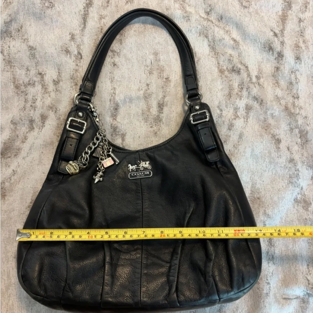Coach Black Shoulder Bag with Silver Hardware - Picture 8 of 9